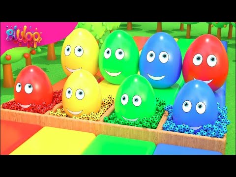 Surprise Eggs Kids Song | Colorful Eggs | BluLoo Nursery Rhymes & Kids Songs