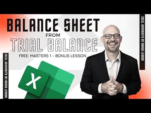 Excel Balance Sheet from Trial Balance with Power Query and Power Pivot