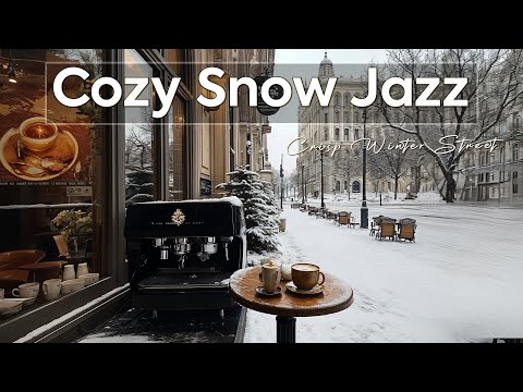 Cozy SnowJazz ~ Living Jazz Coffee for Bustling Café on a Crisp Winter Street ☕🧶