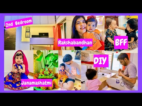 Vlog : Janamashtmi ! Rakshabandha ! 1st Kitty party turned into 😑  ! DIY started ! Kuhu shocked us 🫶