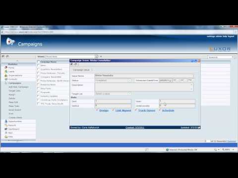 CRM Demo- Marketing Automation with Luxor CRM Part 2