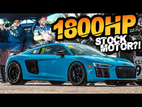 1800HP STOCK MOTOR R8?! SAVAGE Launch on the Highway! (FIRST 7 Second Stock Engine R8)