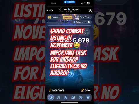 Grand Combat Listing 🤑 Confirmed in November | Grand Combat Airdrop | Important Task #grandcombat