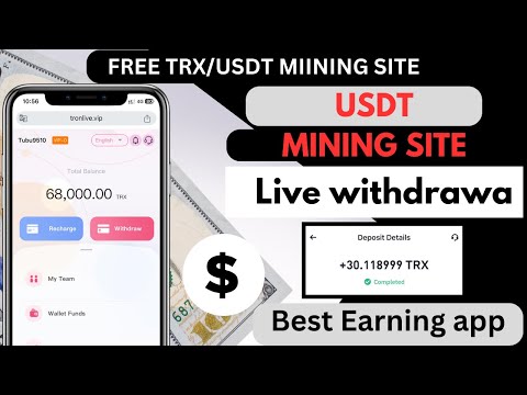 New TRX TRON-live site | income platform website | best project trx -USDT Mining site 2024