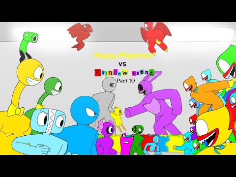 Rainbow Friends Vs Poppy Playtime part 10 (Fan made Rainbow Friends Vs Mini huggy)