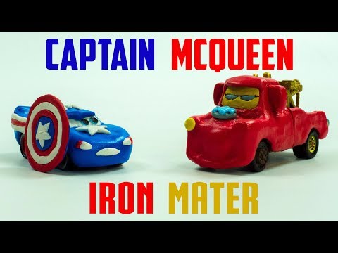 Captain McQueen VS Iron Mater | New Found Power Disney Cars Play-doh Lightning Toys