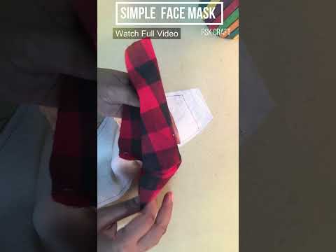 Make Fabric Face Mask at home|Easy Face Mask Pattern|DIY Face Maskface mask sewing tutorial #shorts