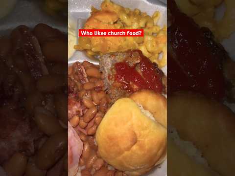 Who likes church food? Look at the food on this plate. Soul food Sunday