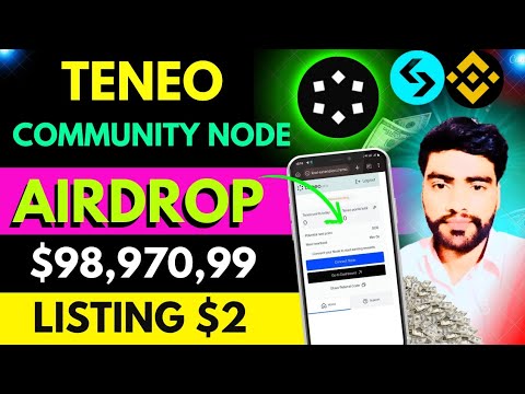 Teneo community Node airdrop withdrawal | teneo airdrop listing date | teneo airdrop update