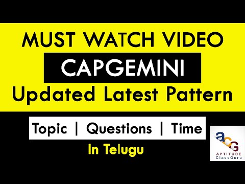 (Must Watch Video) Capgemini Test Topics | Questions| Time Latest Update  Very Important | In Telugu