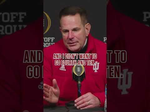 Curt Cignetti on the decision to punt 🤔 #football #indiana #cfb #cfp #hoosiers