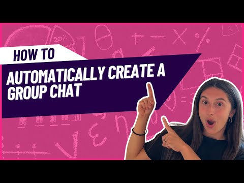 How To Automatically Create a Group Chat