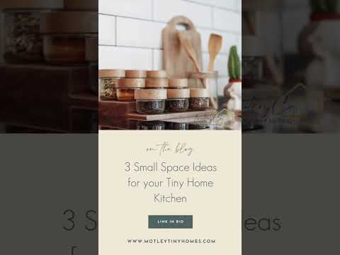 3 Small kitchen ideas for your tiny home. #kitchendesign #smallspaceliving #tinyhome #shorts