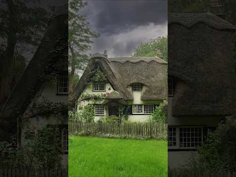 Rainy Day in a Beautiful Village England Countryside