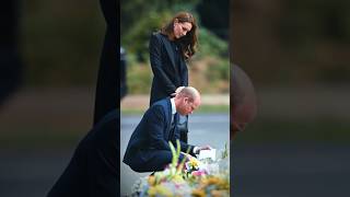 Prince William and Princess Catherine view tributes to the Queen at Sandringham.