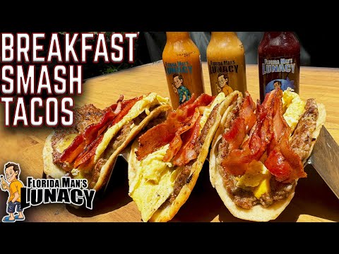 WE HAVE THE NEXT VIRAL COOK! BREAKFAST SMASH BURGER TACOS ON THE GRIDDLE FEAT. FLORIDA MAN'S LUNACY!