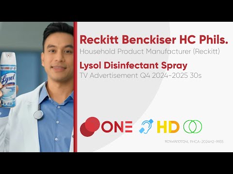 Lysol Disinfectant Spray TV Ad Q4 2024-2025 30s (Philippines) [BCC/HD/ST]