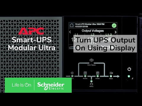 APC Smart-UPS Modular Ultra 5-20kW - How to turn UPS output on using display