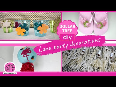 DOLLAR TREE diy Luau Party Decor // *cute*