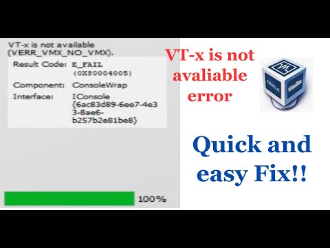 Fix VT-x is not Available in VirtualBox