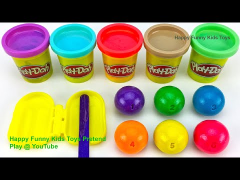 Making Ice Cream Popsicle with Play Doh Balls | Kinder Eggs, Shopkins Surprise Toys