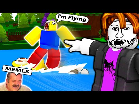 ROBLOX Build a Boat FUNNY MOMENTS (RACE 2) | Bacon Strong