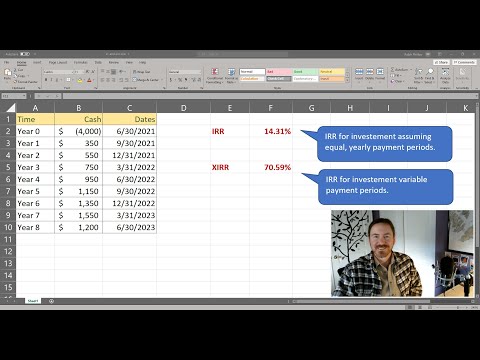 Calculate Internal Rates of Return with IRR and XIRR Functions in Excel