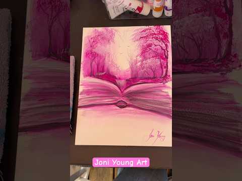 How To Paint 🎨 Pink Fairytale Book #SHORTS