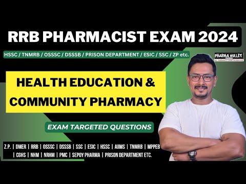 Health education & community pharmacy / RRB PHARMACIST EXAM PREPARATION 2024 / RAILWAY PHARMACIST