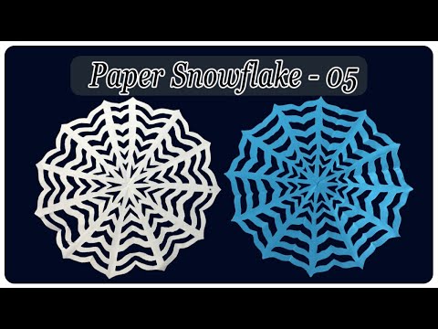 How to Make Paper Snowflake 05 | Paper Cutting Design| Easy Paper Snowflake |Christmas Decorations.