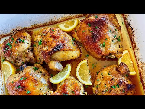 Step By Step Recipe For Juicy Oven Lemon Pepper Chicken Thighs | The Glam Kitchen