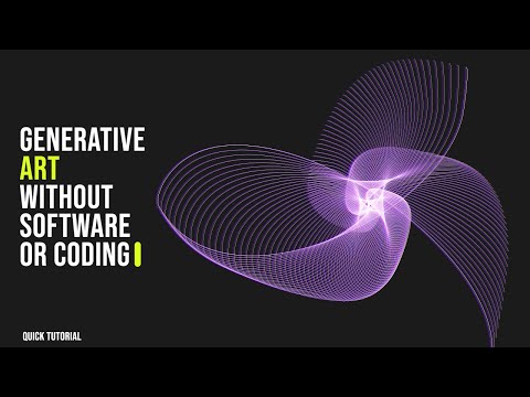 CREATE GENERATIVE ART EASILY NO CODING NO SOFTWARE | QUICK TUTORIAL