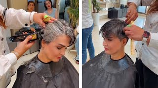 Super short haircut makeover for women