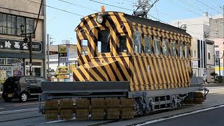 ササラ電車もうすぐ出番　函館市電　降雪期前に試運転