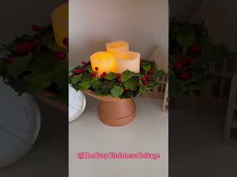 5 Minute DIY Christmas Candle Tray #christmas #christmasdiy #shorts