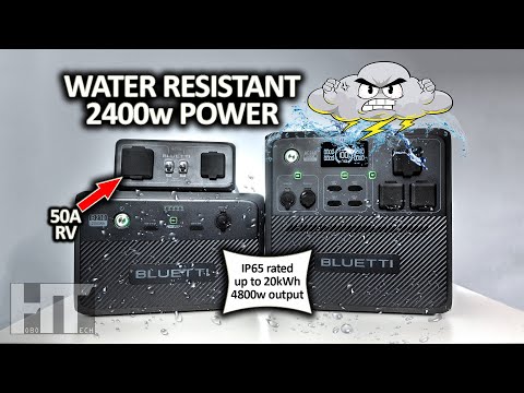 BLUETTI AC240 2400w IP65 Water Resistant Modular Solar Generator Battery Power Station