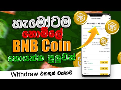 Earn bnb coin for free.Make money online.New Emoney site.Cripto earning site.Part time jobs sinhala