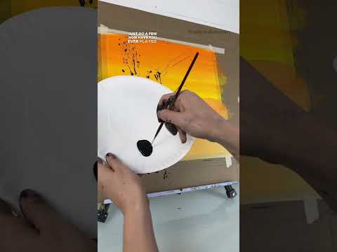 [clip] How to paint an instant tree! 🎨 #howto #tipsandtricks #easycrafts #paintingtips #easypainting