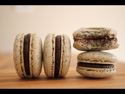 Black Sesame French Macarons Recipe | sweetco0kiepie