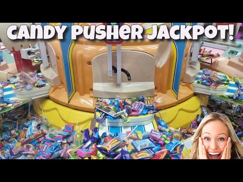 CANDY PUSHER JACKPOT!! EPIC PRIZES (Big Sweet Land) Arcade