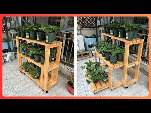 DIY分体式三层可移动花架｜DIY split three-layer movable flower rack ｜20241205