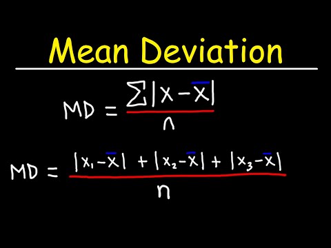 Mean Absolute Deviation - Statistics