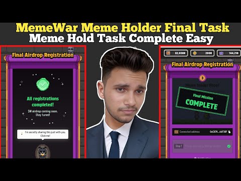 MemeWar Meme Holder Final Task | MemeWar Airdrop January | MemeWar Wallet Connect