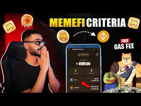 MEMEFI CRITERIA COMPLETE || MemeFi Airdrop Withdraw On Binance || Eligibility Task || NO GAS FREE