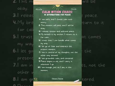 Calm Within Chaos: 10 Affirmations for Peace #asmrvideo #affirmations #AnxietyRelief