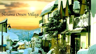 Nozawa Onsen Village in winter  , Japan (野沢温泉村  長野県)