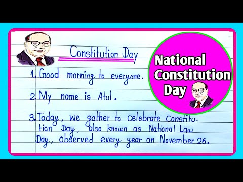 10 Lines Speech On Constitution Of India|Constitution Day Speech In English|Constitution Day speech