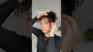 Faux bangs on curls  #curlyhair #curlyhairroutine #curlyhairstyles