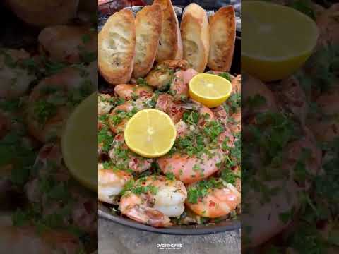 Massive Shrimp Scampi | Over The Fire Cooking by Derek Wolf