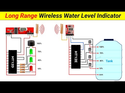 How to make wireless water level indicator with overflow alarm || SKR Electronics Lab